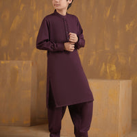 Blended Red Shalwar Kameez - J. Junaid Jamshed