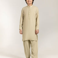 Blended Ecru Shalwar Kameez - J. Junaid Jamshed