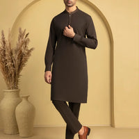 Cotton Dark Green Kurta Trouser - J. Junaid Jamshed