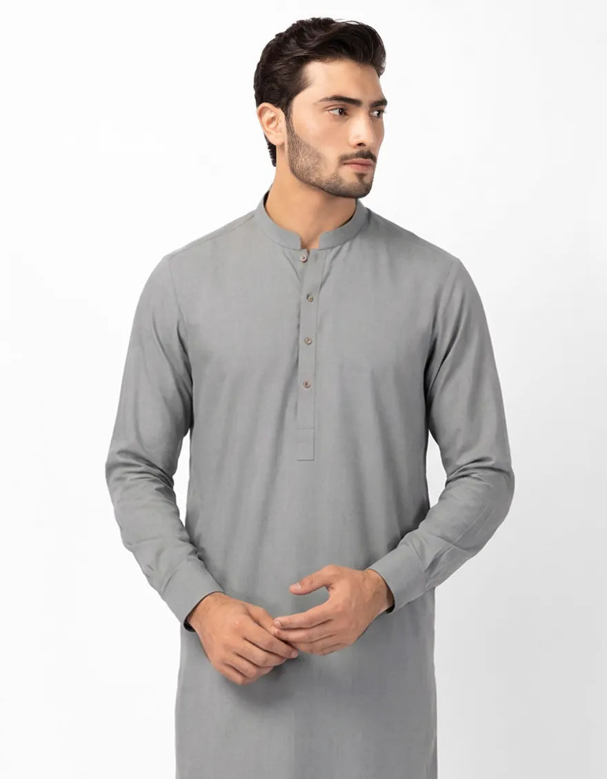 Blended Sky Blue Kurta Trouser - J. Junaid Jamshed
