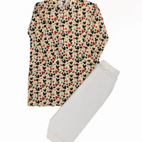 Cotton Cream Shalwar Kameez - J. Junaid Jamshed