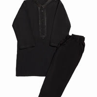 Polyester Black Shalwar Kameez - J. Junaid Jamshed