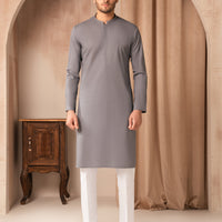 Cotton Denim Blue Kurta - J. Junaid Jamshed