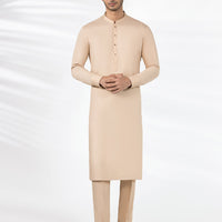 Blended Fawn Kurta Trouser - J. Junaid Jamshed