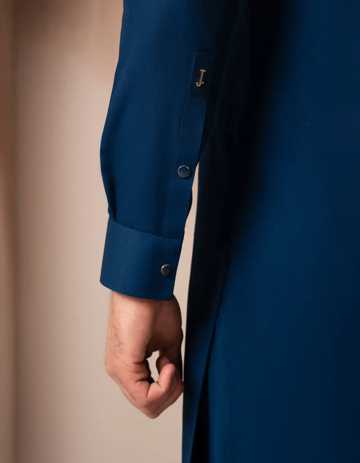 Blended Blue Kurta Trouser - J. Junaid Jamshed
