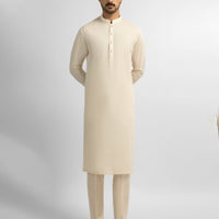 Cotton Fawn Kurta Trouser - J. Junaid Jamshed