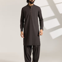 Blended Brown Shalwar Kameez - J. Junaid Jamshed