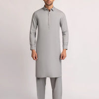 Blended Grey Shalwar Kameez - J. Junaid Jamshed