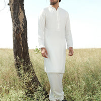 Blended White Shalwar Kameez - J. Junaid Jamshed