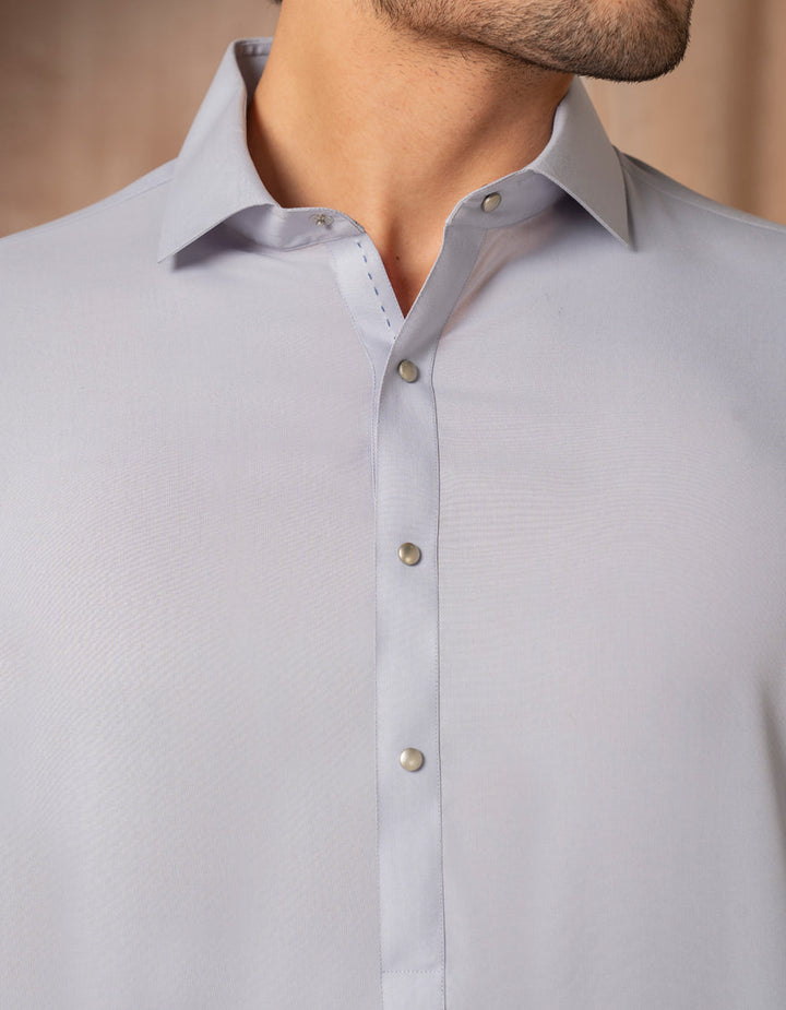 Blended Sky Blue Shalwar Kameez - J. Junaid Jamshed