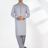 Blended Grey Shalwar Kameez - J. Junaid Jamshed