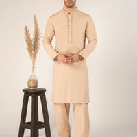 Blended Peach Shalwar Kameez - J. Junaid Jamshed