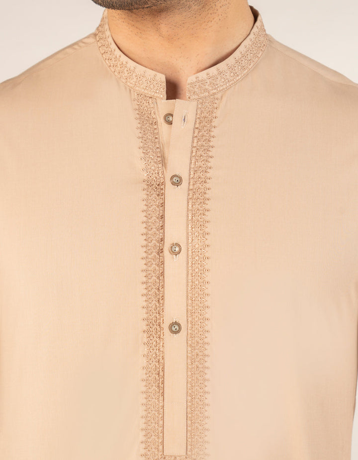 Blended Peach Shalwar Kameez - J. Junaid Jamshed