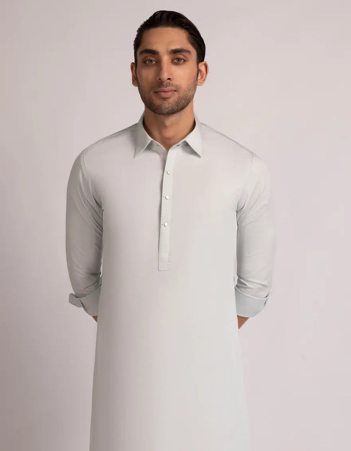 Blended Sky Blue Shalwar Kameez - J. Junaid Jamshed