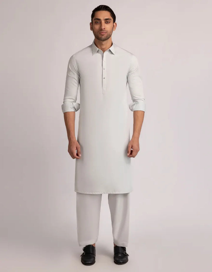 Blended Sky Blue Shalwar Kameez - J. Junaid Jamshed