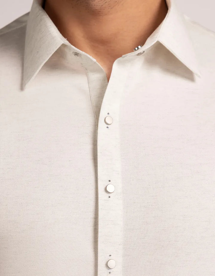 Blended Off White Shalwar Kameez - J. Junaid Jamshed