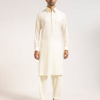 Blended Off White Shalwar Kameez - J. Junaid Jamshed