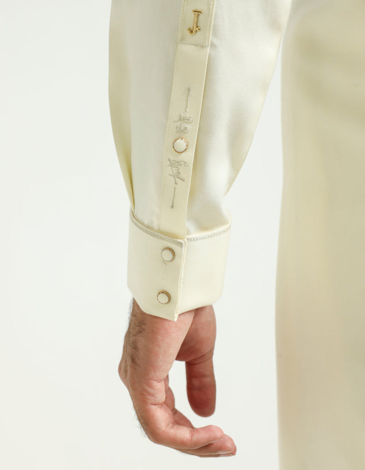 Blended Off White Shalwar Kameez - J. Junaid Jamshed