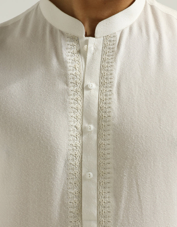 Blended Off White Shalwar Kameez - J. Junaid Jamshed