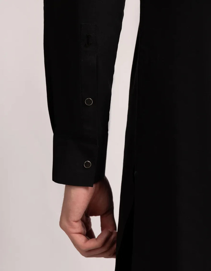 Blended Black Shalwar Kameez  - J. Junaid Jamshed