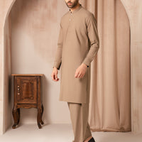 Blended Brown Shalwar Kameez - J. Junaid Jamshed