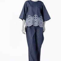 Denim Blue Kurti - J. Junaid Jamshed