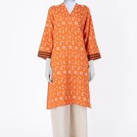 Khaddi Orange Kurti - J. Junaid Jamshed