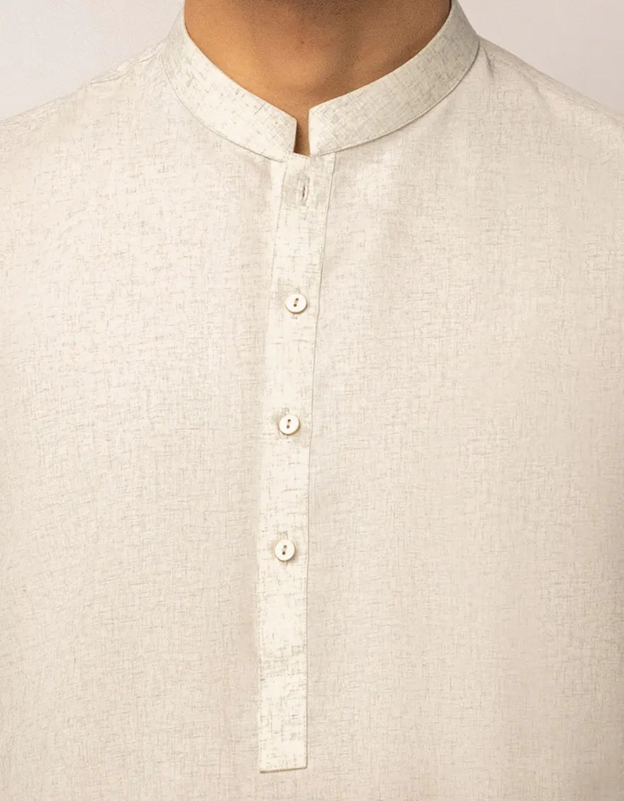 Polyester Smoke Grey Unstitched Suit - J. Junaid Jamshed