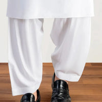 Cotton Silk Off White Shalwar - J. Junaid Jamshed