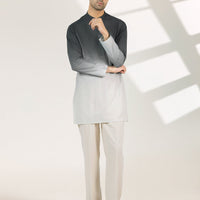 Cotton Black Short Kurta - J. Junaid Jamshed