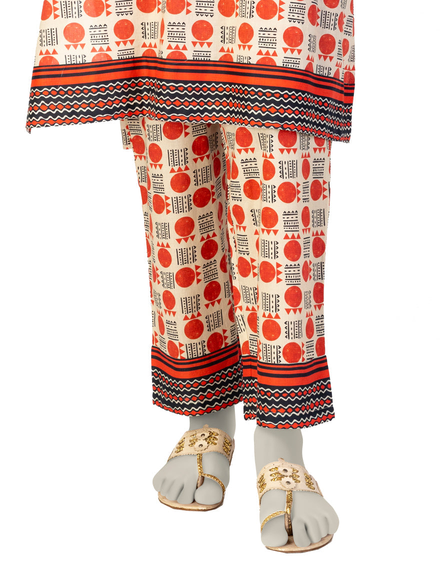 Lawn Beige Trousers - J. Junaid Jamshed