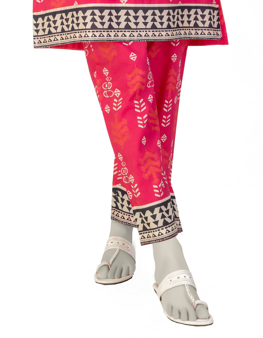 Lawn Pink Trousers - J. Junaid Jamshed
