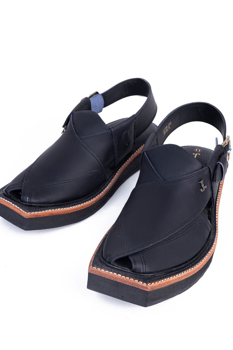 Plain Brown Peshawari Chappal - J. Junaid Jamshed