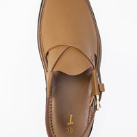 Plain Mehndi Peshawari Chappal - J. Junaid Jamshed
