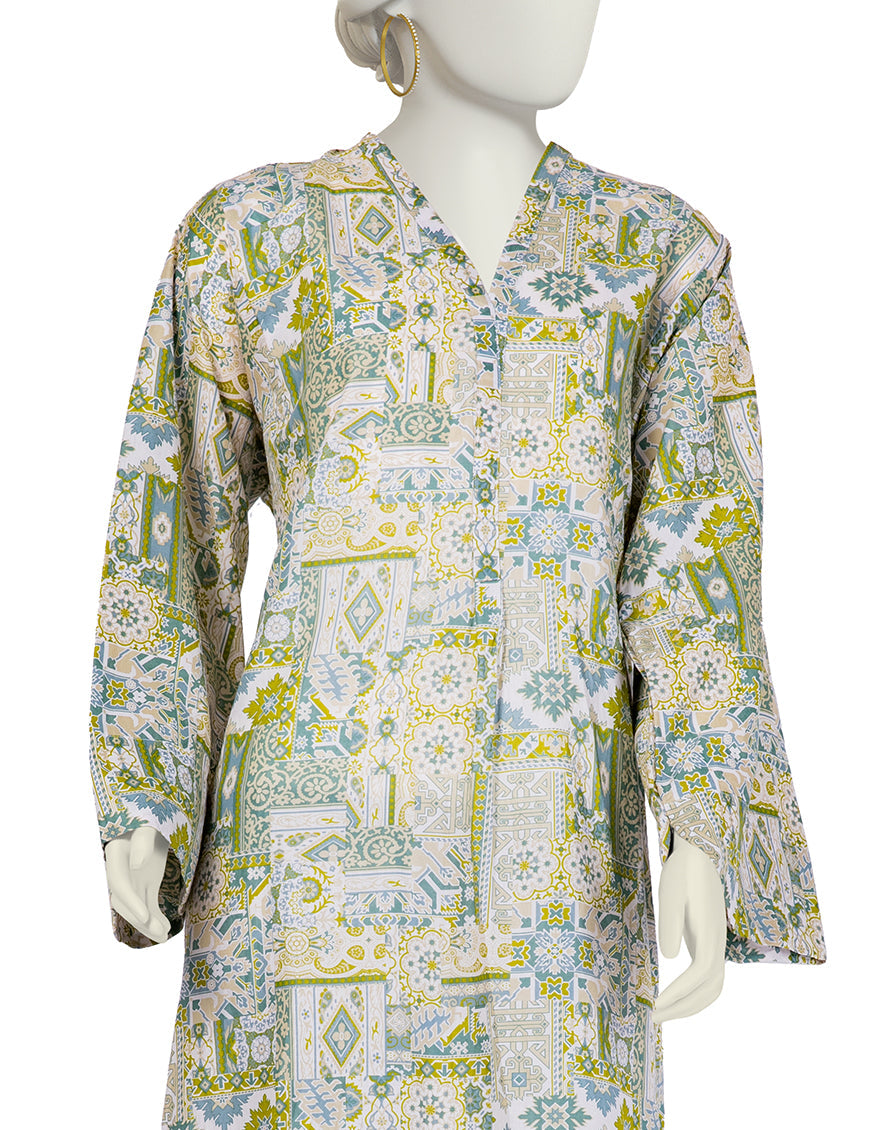 Lawn Multicolor Kurti - J. Junaid Jamshed