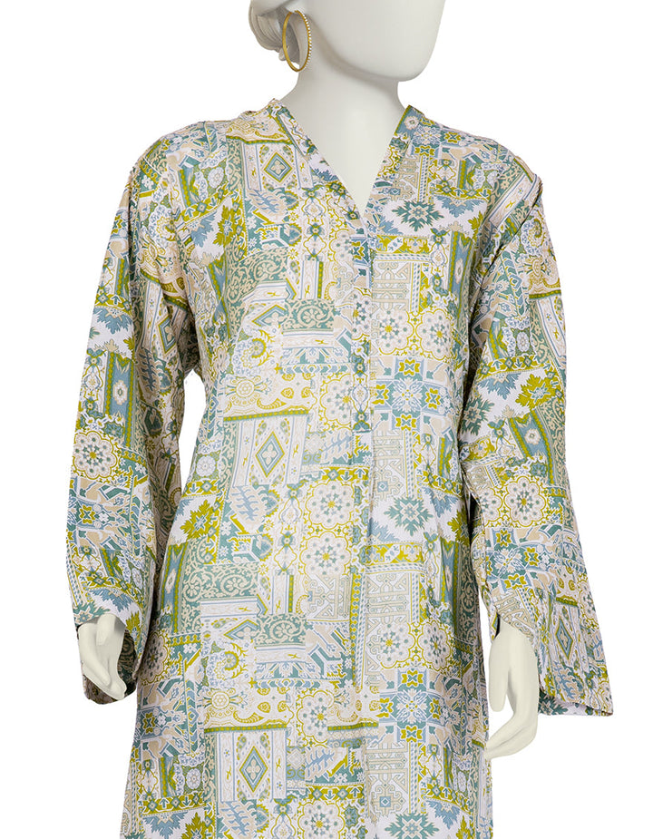 Lawn Multicolor Kurti - J. Junaid Jamshed