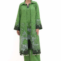 Khaddar Jacquard Green Unstitched Suit - Gul Ahmed