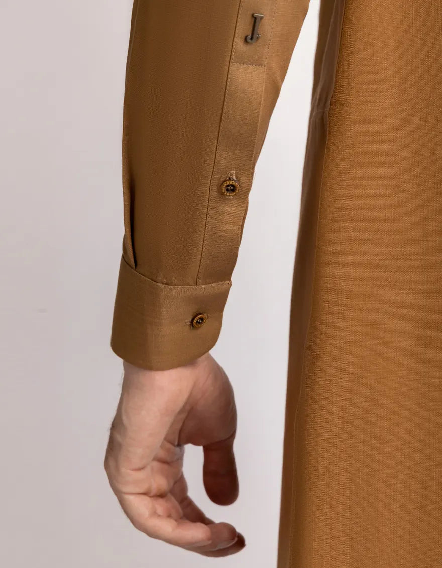 Cotton Brown Shalwar Kameez - J. Junaid Jamshed