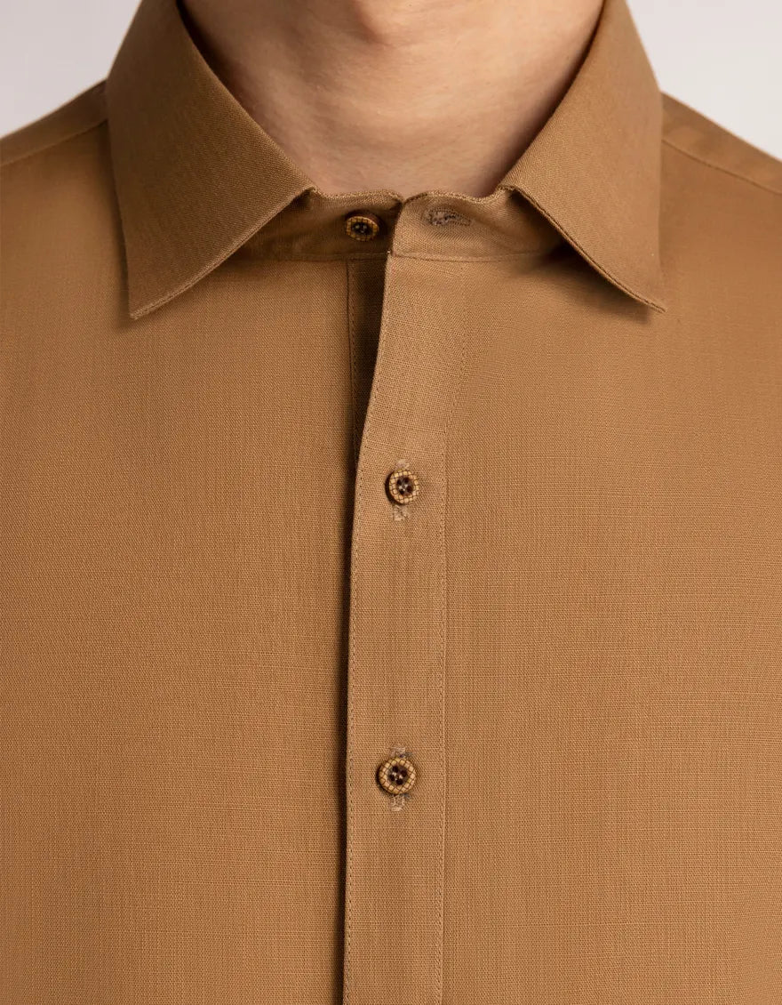 Cotton Brown Shalwar Kameez - J. Junaid Jamshed