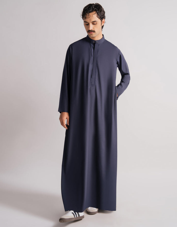 Blended Navy Blue Jubba - J. Junaid Jamshed