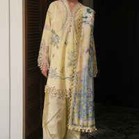 Yellow Luxury Lawn Stitched Suit - Sana Safinaz