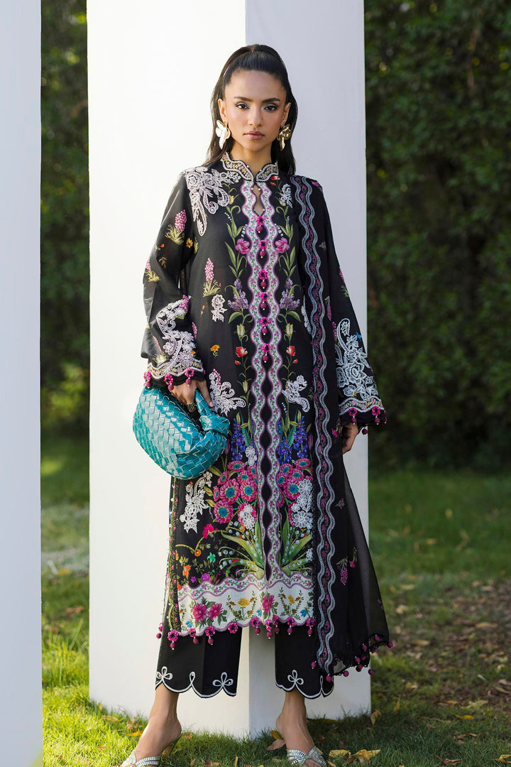 Lawn Black Stitched Suit - Sana Safinaz Muzlin Stitched