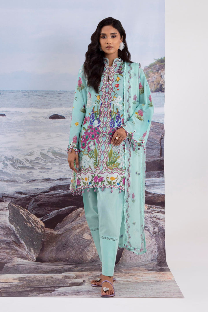 Lawn Light Green Stitched Suit - Sana Safinaz Muzlin Stitched