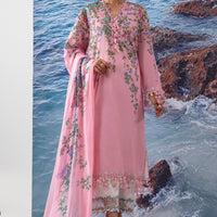 Lawn Pink Stitched Suit - Sana Safinaz Muzlin Stitched