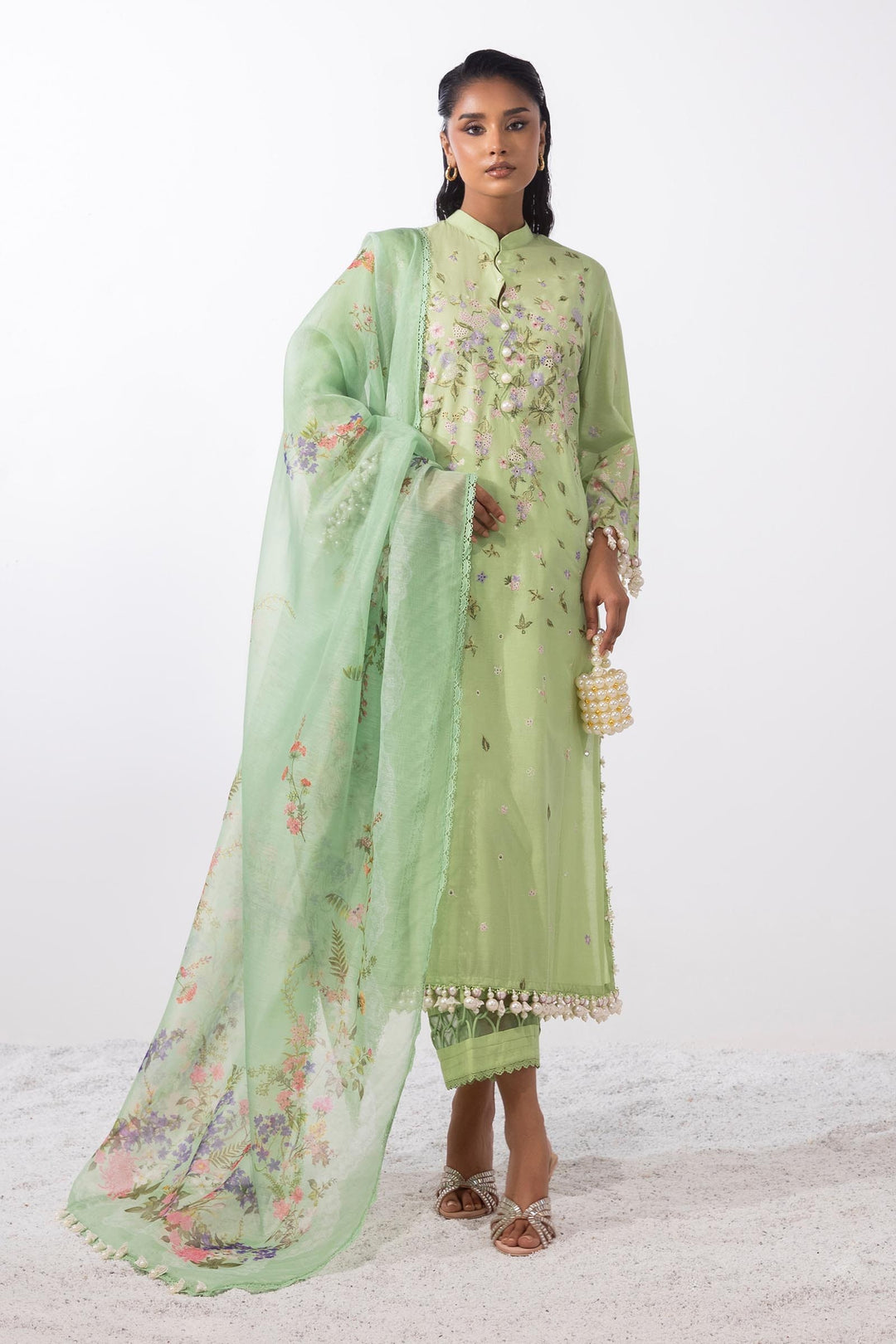 Lawn Green  Stitched Suit - Sana Safinaz Muzlin 25'