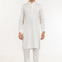 Blended Off White Kurta Trouser - President by Gul Ahmed