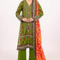 Khaddar Green Unstitched Suit - Gul Ahmed