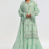 Embroidered Lawn Mint Green Unstitched Suit - Gul Ahmed