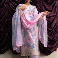 Skyflora - Ayzel Printed Embroidered Stitched
