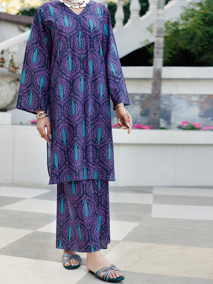 Lawn Black Stitched Suit - J. Junaid Jamshed